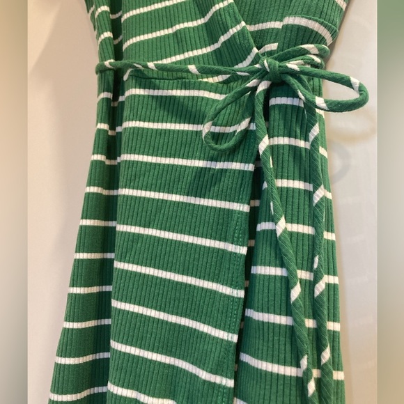Reformation Striped Wrap Dress - Picture 3 of 7